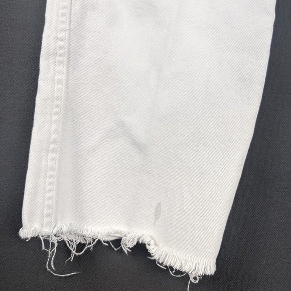 Good American Jeans Women 6 Good Curve White Denim High Rise Straight Ankle - Picture 8 of 16